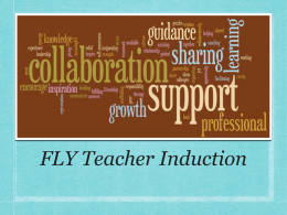 FLY Teacher Induction - SW/WC Service Cooperative