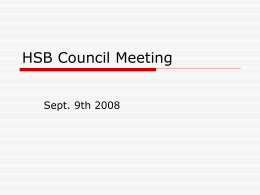 HSB Council Meeting - Saint Joseph's University