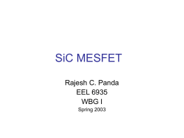 SiC MESFET - USF College of Engineering