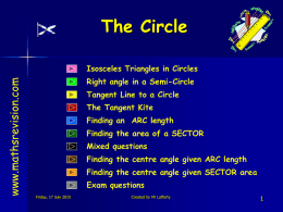Arc length of a circle