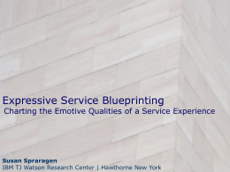 Expressive Service Blueprinting: Charting the Emotive