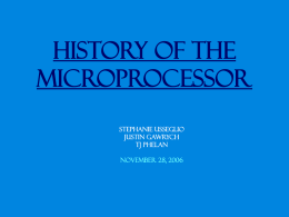 History of the Microprocessor