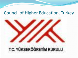 Council of Higher Education, Turkey