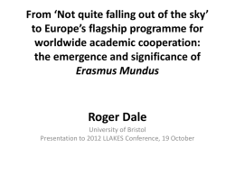 From ‘Not quite falling out of the sky’ to Europe’s
