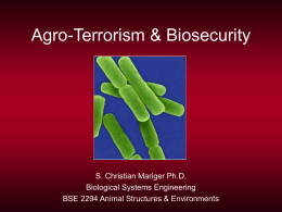 Biosecurity & Safety - Biological Systems Engineering home