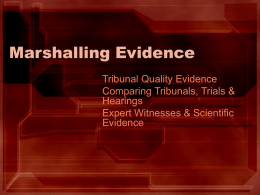 Marshalling Evidence - Directory — College of Information
