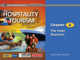 Hospitality and Tourism - Mrs.Smedley ECTA