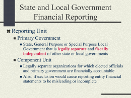 Government-Wide Financial Reporting