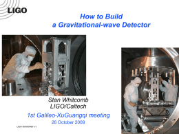 Searching for GW with LIGO - University of Western Australia