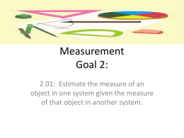 Measurement Goal 2: