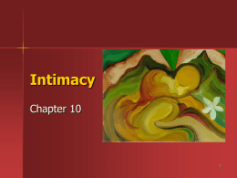 CHAPTER 10: INTIMACY - Welcome! | St. Edwards University