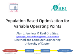 Swarm Optimization for Real-Time Adaptation for Variable