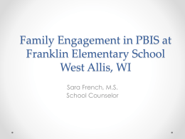 Family Engagement in PBIS at Franklin Elementary School