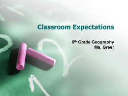 Classroom Expectations - Liberty Middle School