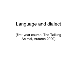 Language and dialect - University of Iceland