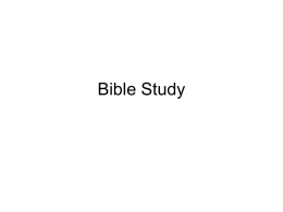 Bible Study - Custer Ave Baptist Church