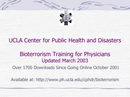 UCLA Center for Public Health and Disasters 10911 Weyburn