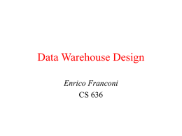 Introduction to Data Warehousing