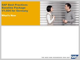 SAP Best Practices < for (Cross