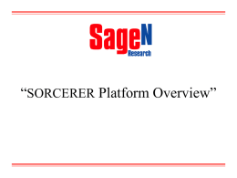 SORCERER-Platform-Overview - Sage