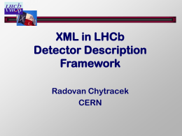 XML in LHCb Detector Description Framework