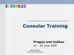 Consular Training