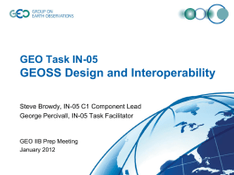 GEOSS Task AR-09-01b Architecture Implementation Pilot