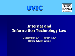 UVIC – Internet and Information Technology Law