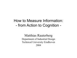 How to Measure Information