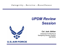 UPDM Review Session - The Systems Engineering DSIG