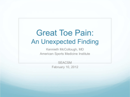 Great Toe Pain