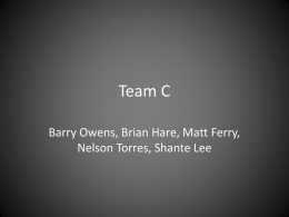 Team C - Matthew Ferry