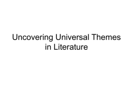 Uncovering Universal Themes in Literature