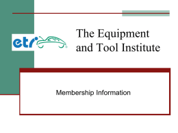 The Equipment and Tool Institute