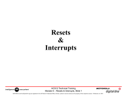 Resets & Interrupts