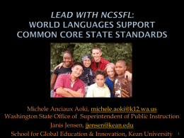 Lead with NCSSFL: World Languages Support Common Core