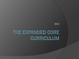 The Expanded Core Curriculum