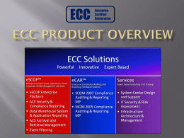 ECC Product Overview