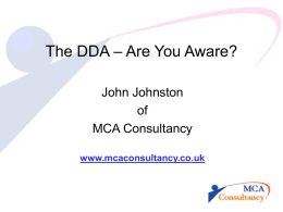 The DDA - Are You Aware?