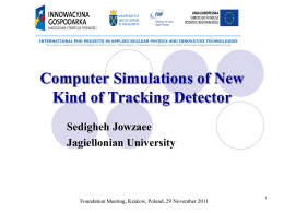 Computer simulations of new kind of tracking detector