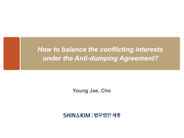 How to reconcile the conflicting interest among domestic