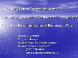 Beneficial Reuse of Reclaimed Water in Delaware