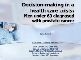 Decision-making in a health care crisis: Men under 60