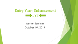 Entry Years Enhancement EYE - Salt Lake City School District