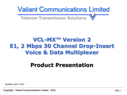 VCL-MX Version 2 - E1 Multiplexer