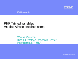 PHP Tainted variables