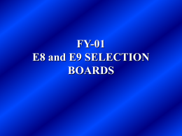 E8/E9 SELECTION BOARD FY-01