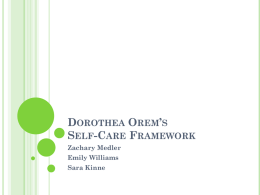 Dorothea Orem’s Self