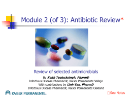 Antibiotic Review - Stoller Design Group