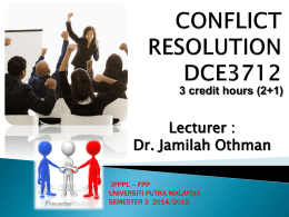 CONFLICT RESOLUTION DCE3712